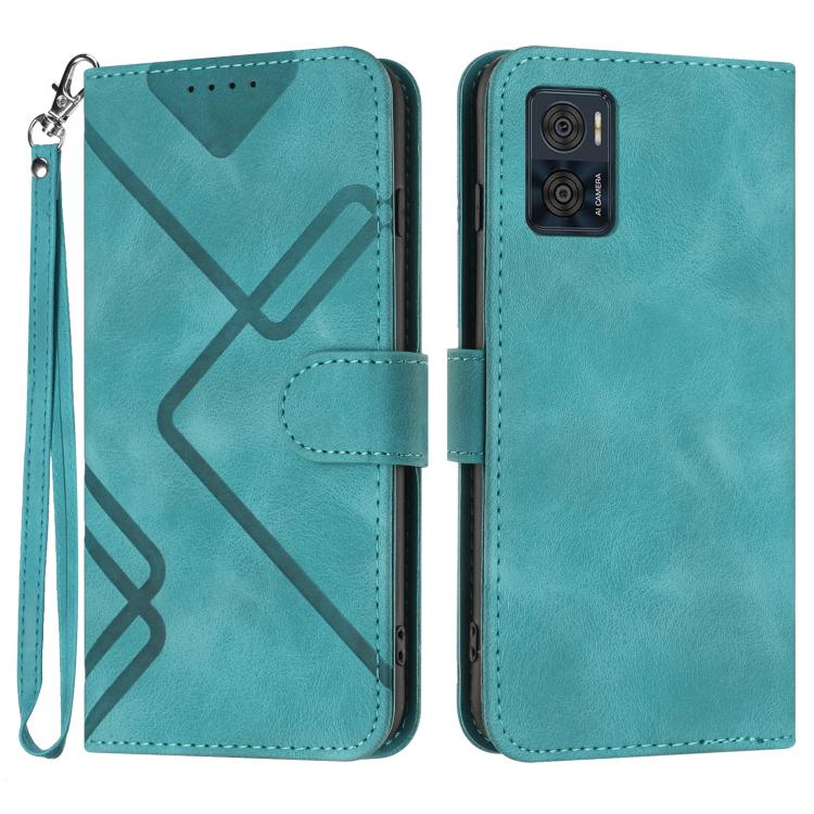 Line Pattern Skin Feel Leather Phone Case — view 23
