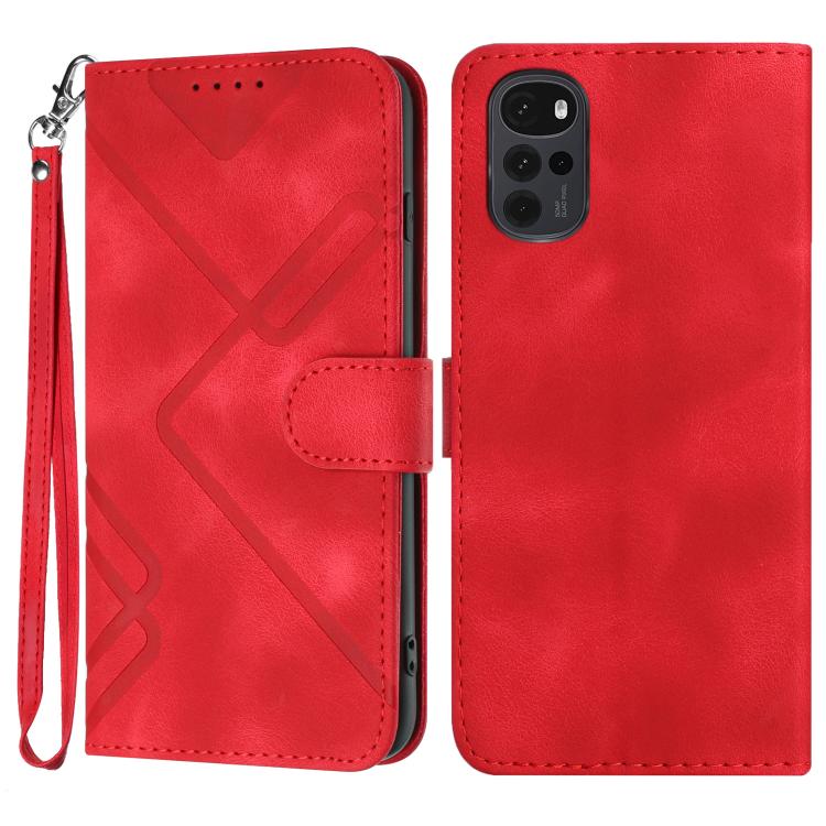 Line Pattern Skin Feel Leather Phone Case — view 48