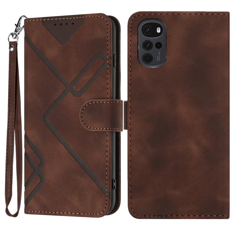 Line Pattern Skin Feel Leather Phone Case — view 51