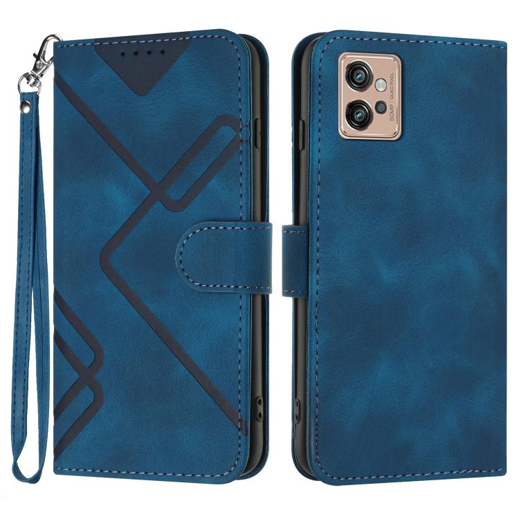 Line Pattern Skin Feel Leather Phone Case — view 31