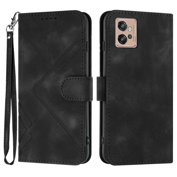 Line Pattern Skin Feel Leather Phone Case — view 32
