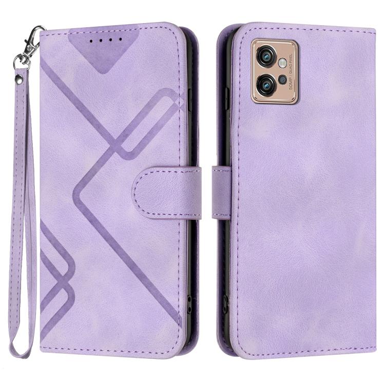 Line Pattern Skin Feel Leather Phone Case — view 34