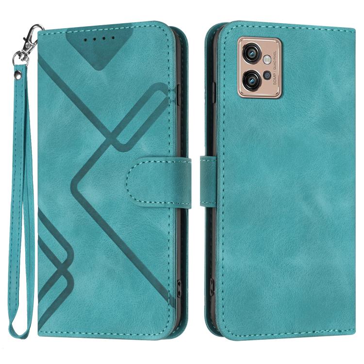 Line Pattern Skin Feel Leather Phone Case — view 35