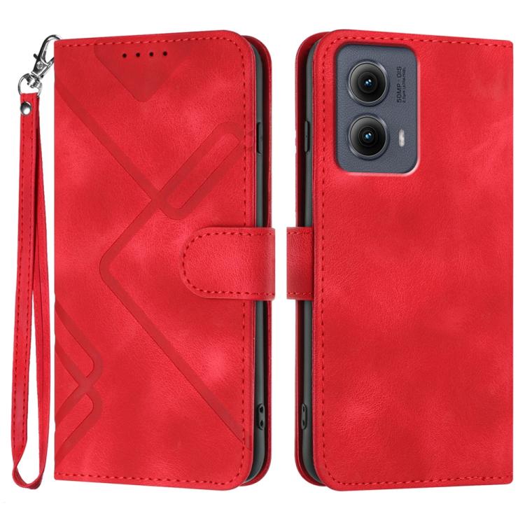 Line Pattern Skin Feel Leather Phone Case — view 30