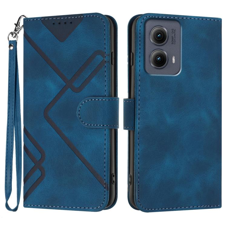 Line Pattern Skin Feel Leather Phone Case — view 31