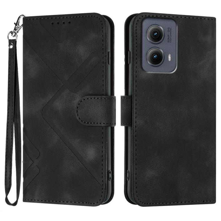 Line Pattern Skin Feel Leather Phone Case — view 32
