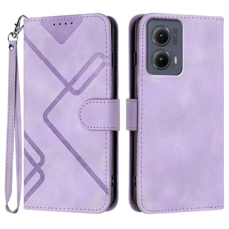 Line Pattern Skin Feel Leather Phone Case — view 34