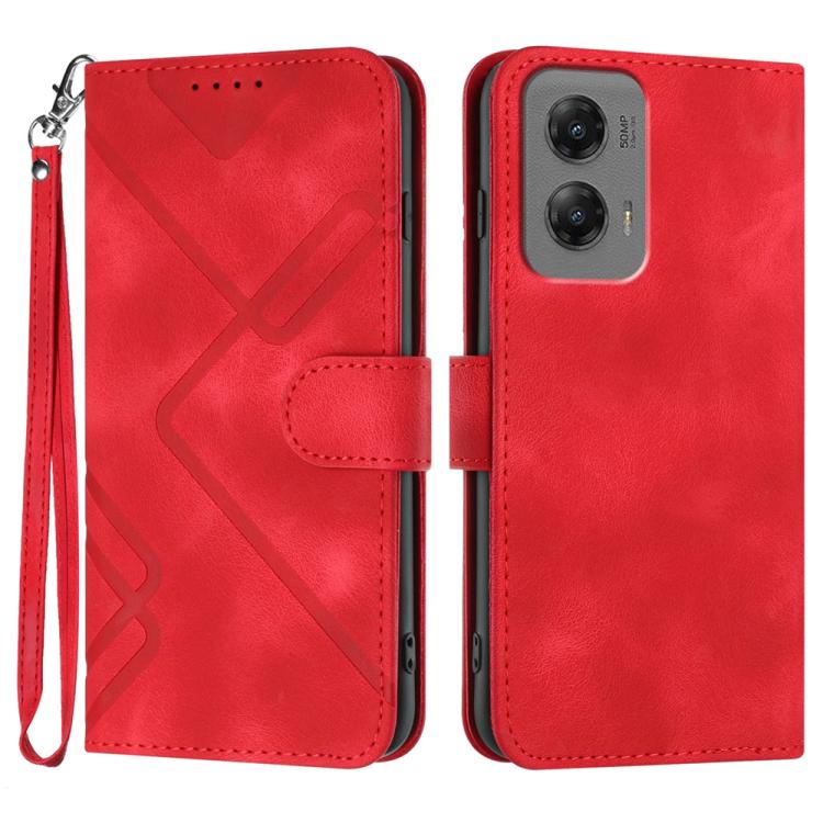 Line Pattern Skin Feel Leather Phone Case — view 54