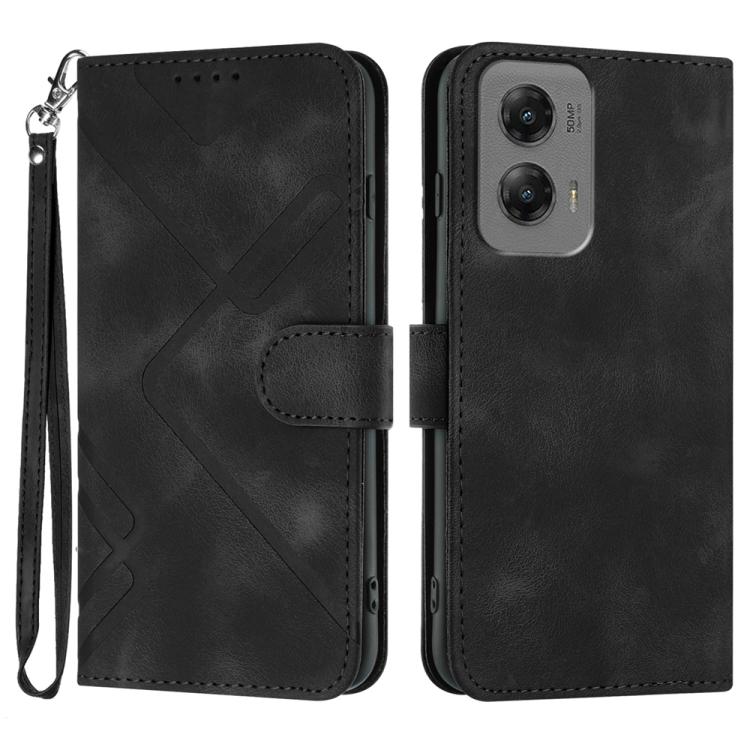 Line Pattern Skin Feel Leather Phone Case — view 56