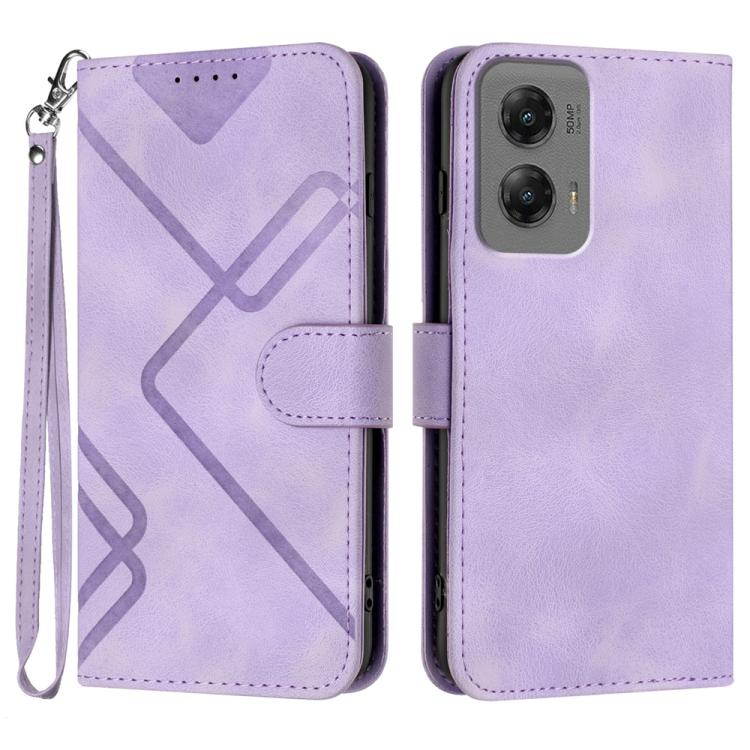 Line Pattern Skin Feel Leather Phone Case — view 58
