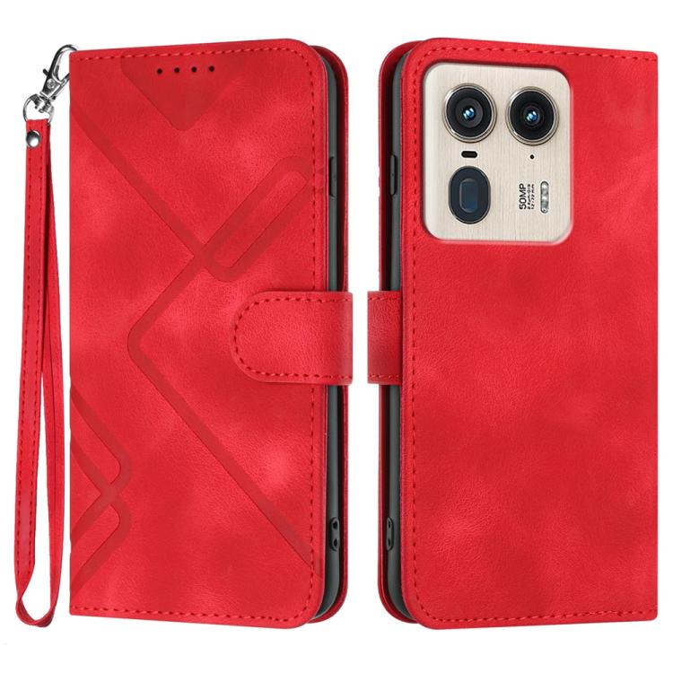 Line Pattern Skin Feel Leather Phone Case — view 36