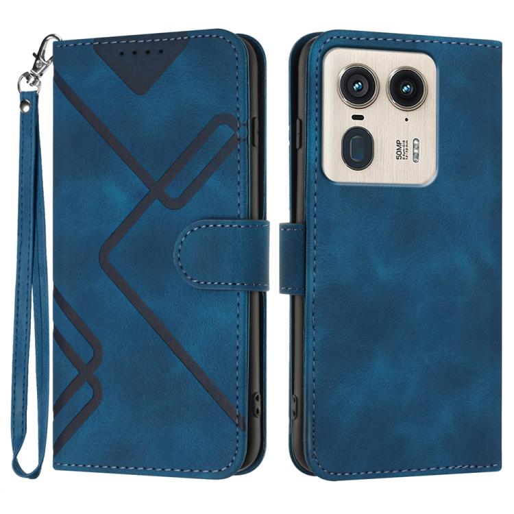 Line Pattern Skin Feel Leather Phone Case — view 37