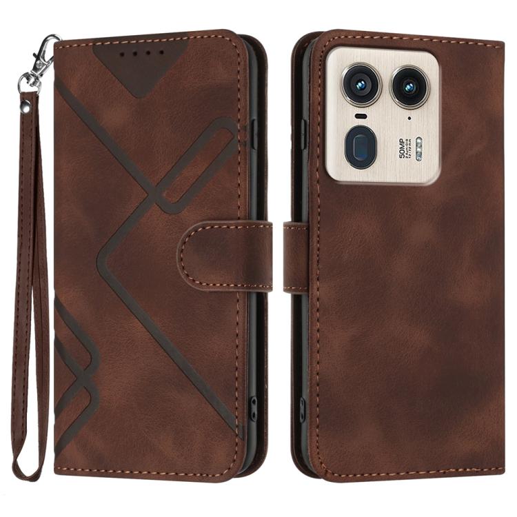 Line Pattern Skin Feel Leather Phone Case — view 39