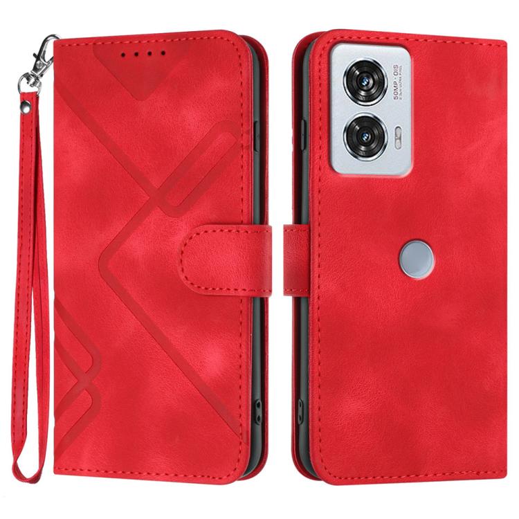 Line Pattern Skin Feel Leather Phone Case — view 48