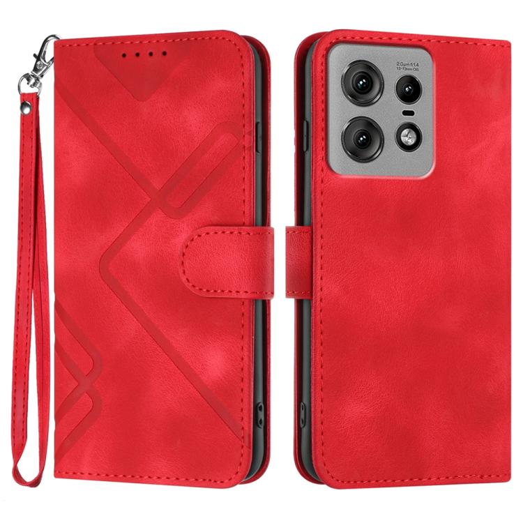 Line Pattern Skin Feel Leather Phone Case — view 42