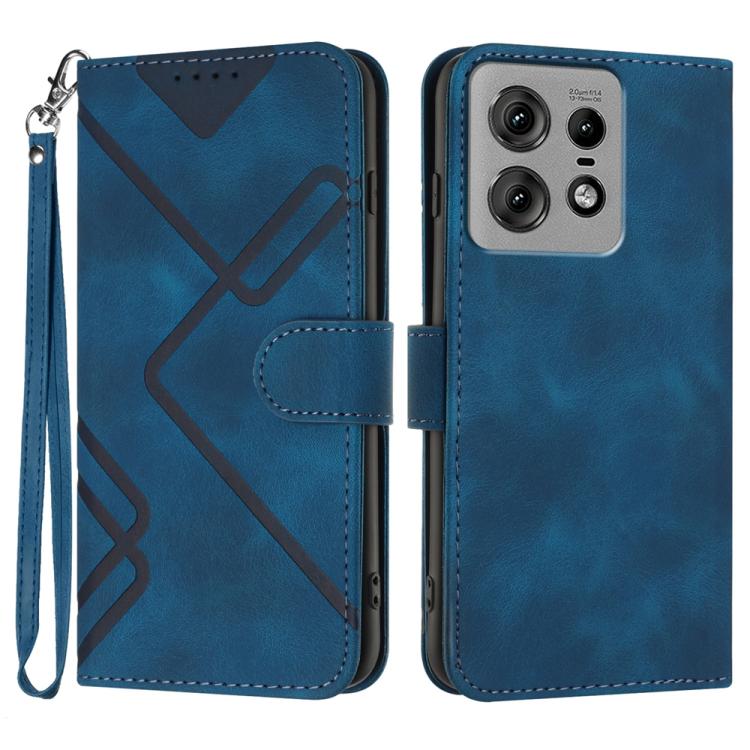 Line Pattern Skin Feel Leather Phone Case — view 43