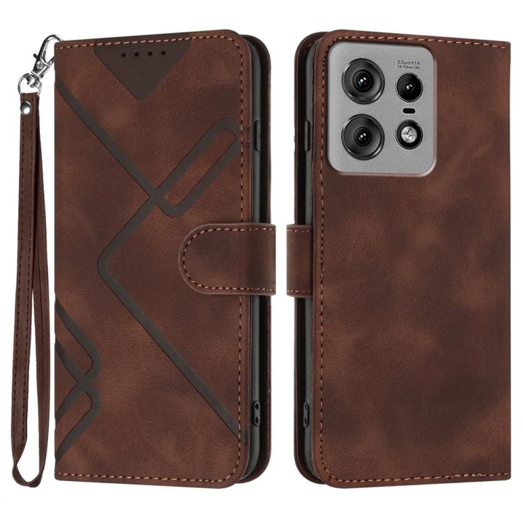 Line Pattern Skin Feel Leather Phone Case — view 45