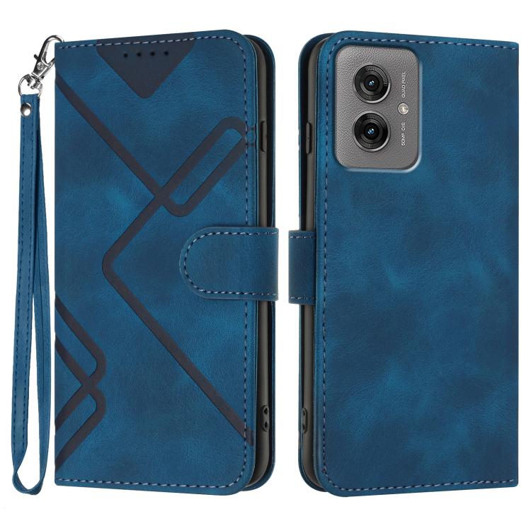 Line Pattern Skin Feel Leather Phone Case — view 19