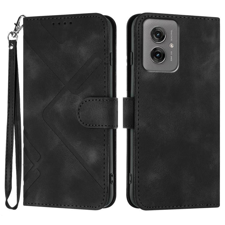 Line Pattern Skin Feel Leather Phone Case — view 20