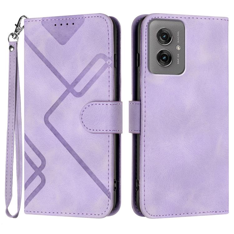 Line Pattern Skin Feel Leather Phone Case — view 22
