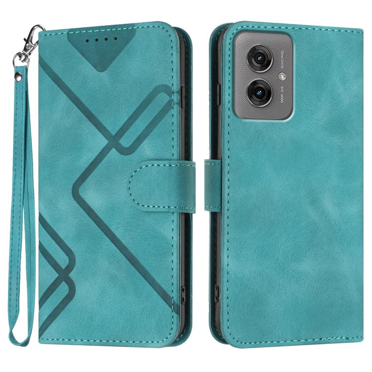 Line Pattern Skin Feel Leather Phone Case — view 23
