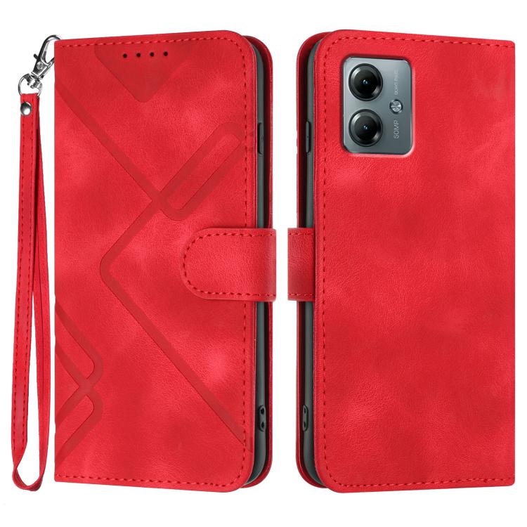 Line Pattern Skin Feel Leather Phone Case — view 60