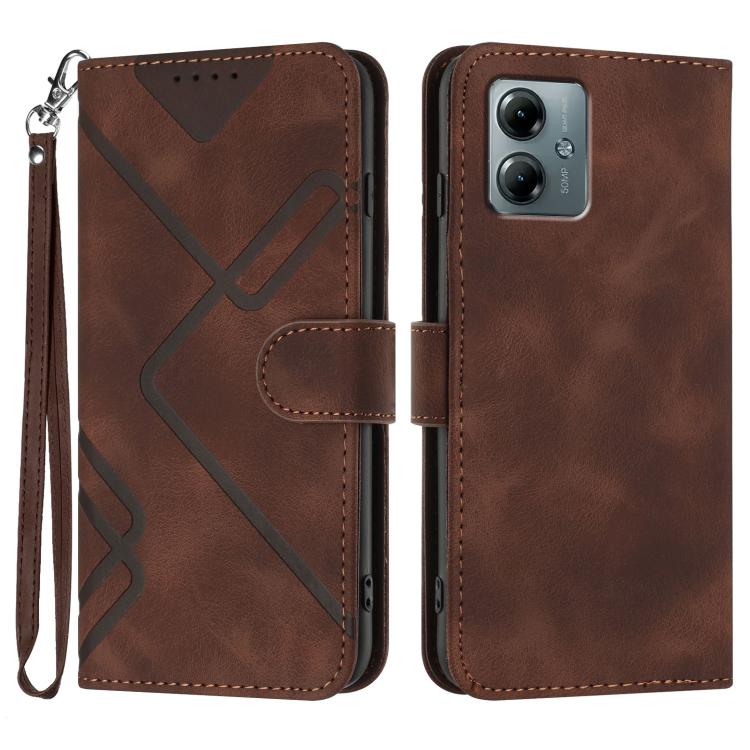 Line Pattern Skin Feel Leather Phone Case — view 63