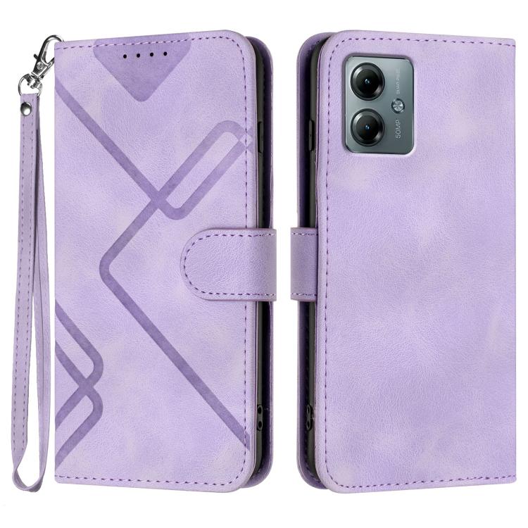 Line Pattern Skin Feel Leather Phone Case — view 64