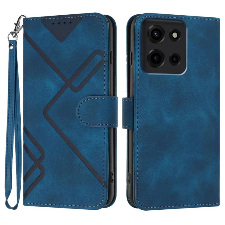 Line Pattern Skin Feel Leather Phone Case — view 55