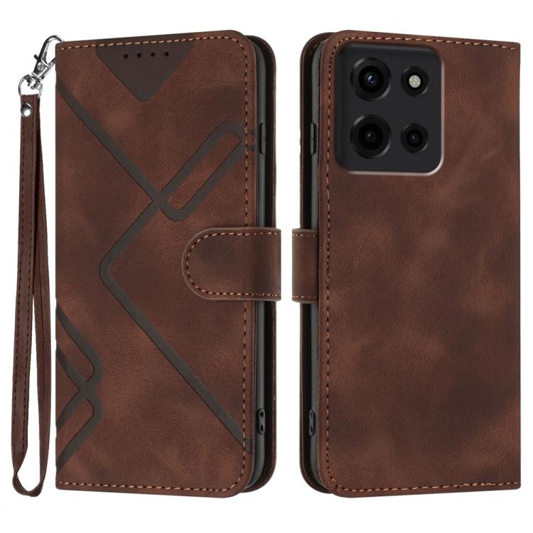 Line Pattern Skin Feel Leather Phone Case — view 57