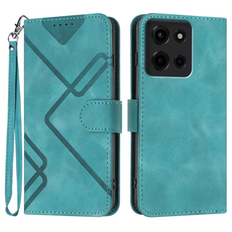 Line Pattern Skin Feel Leather Phone Case — view 59