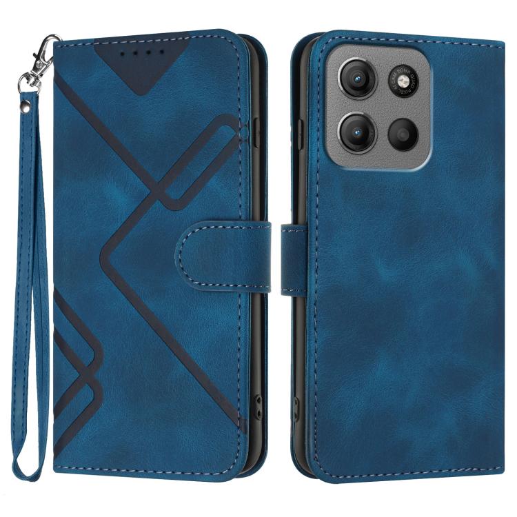 Line Pattern Skin Feel Leather Phone Case — view 49