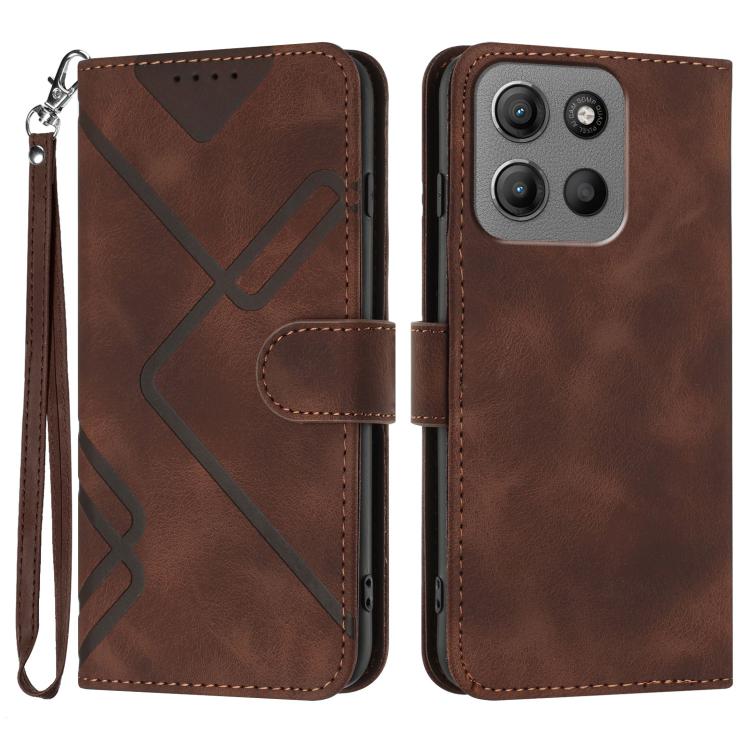 Line Pattern Skin Feel Leather Phone Case — view 51