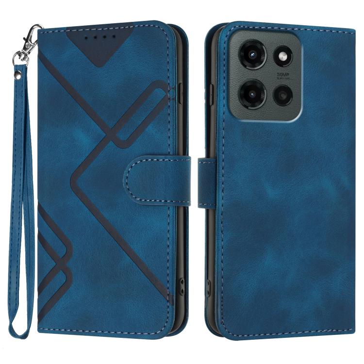 Line Pattern Skin Feel Leather Phone Case — view 37
