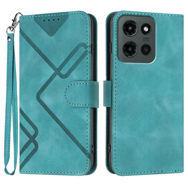 Line Pattern Skin Feel Leather Phone Case — view 41