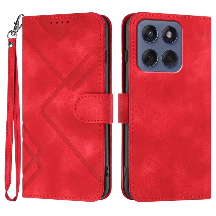 Line Pattern Skin Feel Leather Phone Case — view 24