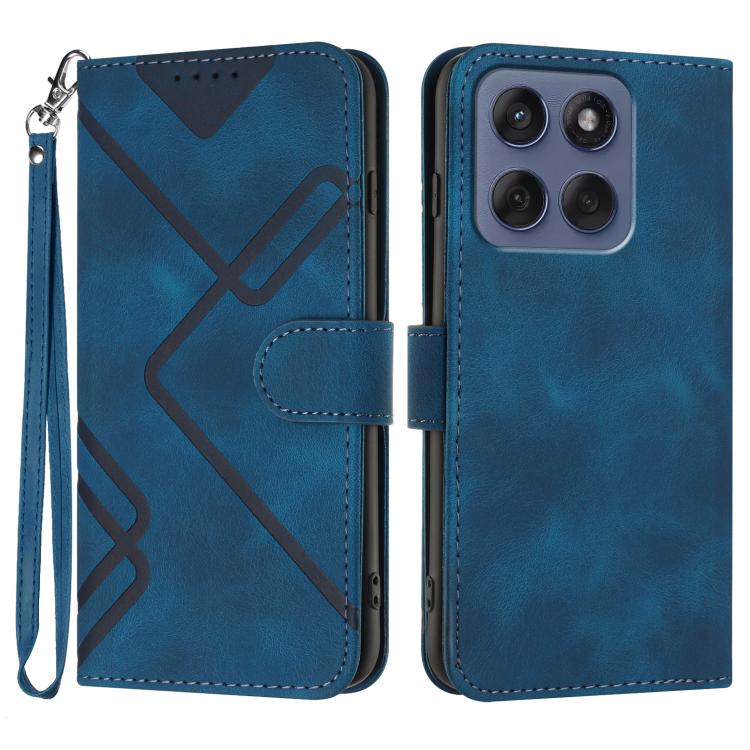 Line Pattern Skin Feel Leather Phone Case — view 25