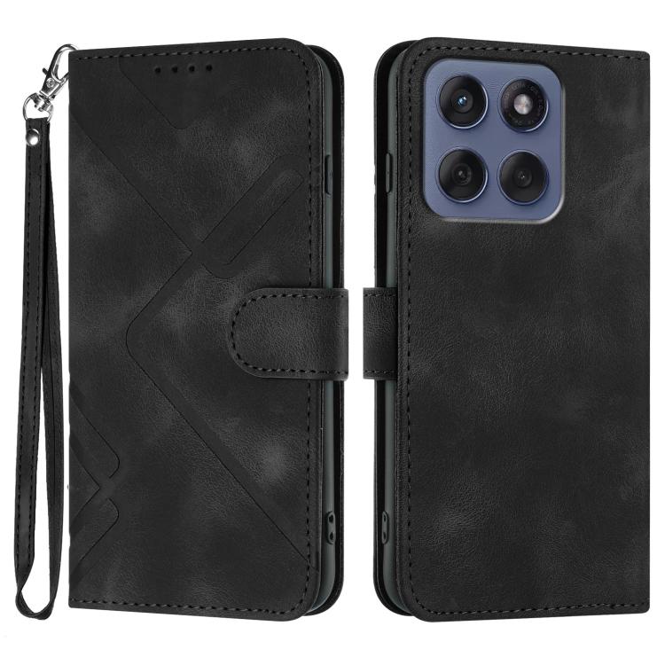Line Pattern Skin Feel Leather Phone Case — view 26