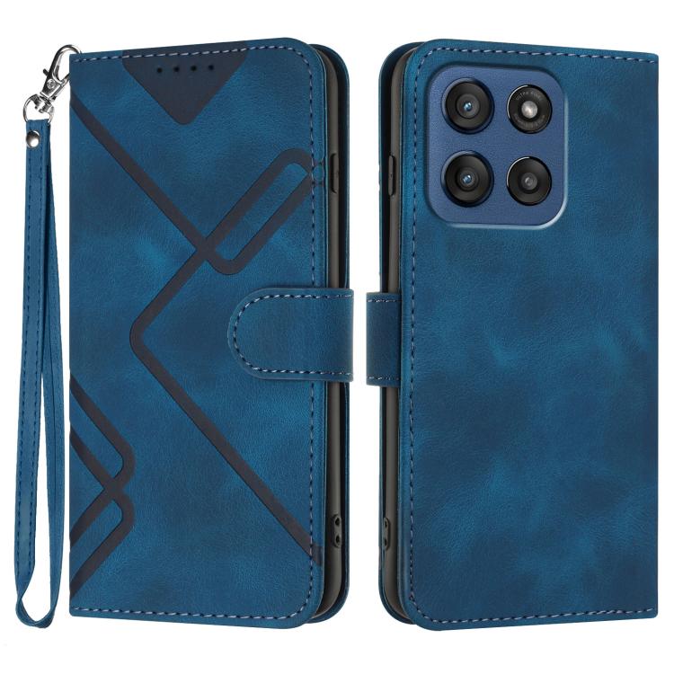 Line Pattern Skin Feel Leather Phone Case — view 31