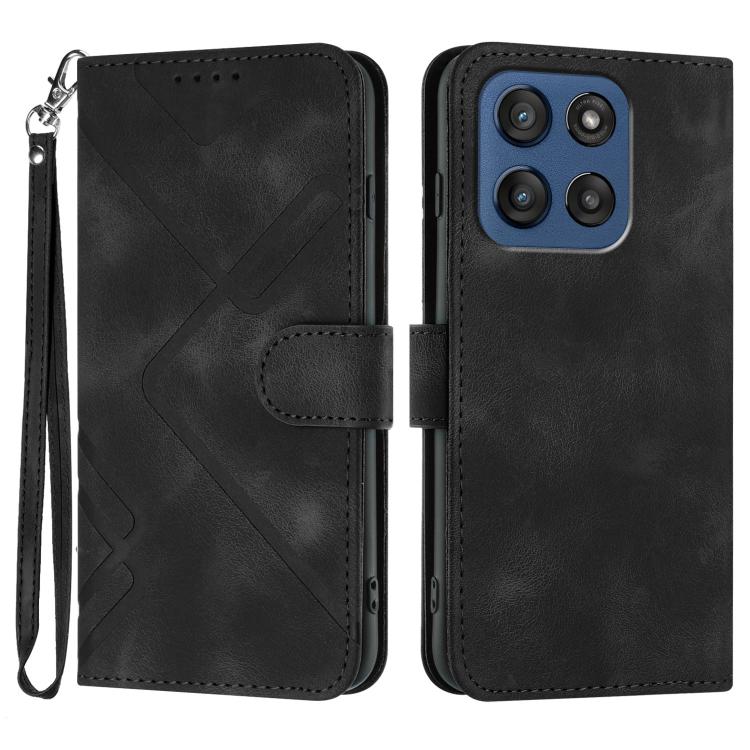 Line Pattern Skin Feel Leather Phone Case — view 32