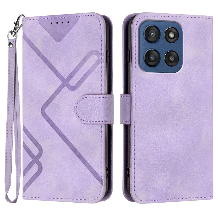 Line Pattern Skin Feel Leather Phone Case — view 34