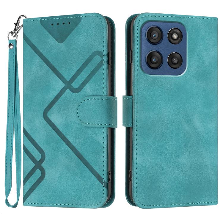 Line Pattern Skin Feel Leather Phone Case — view 35