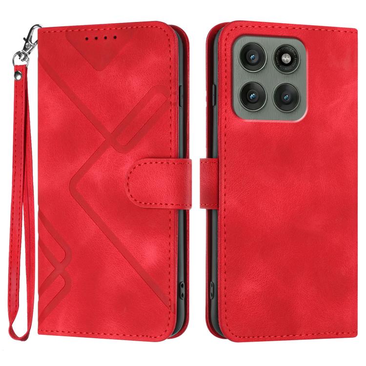 Line Pattern Skin Feel Leather Phone Case — view 18