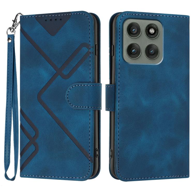Line Pattern Skin Feel Leather Phone Case — view 19