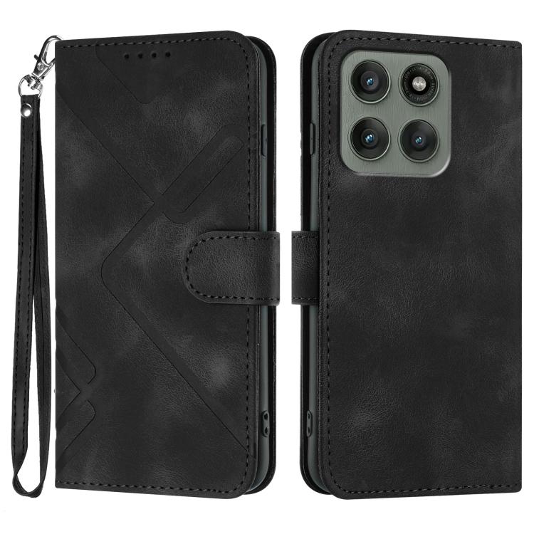 Line Pattern Skin Feel Leather Phone Case — view 20
