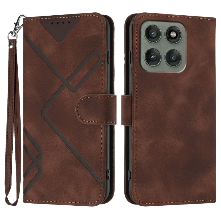 Line Pattern Skin Feel Leather Phone Case — view 21