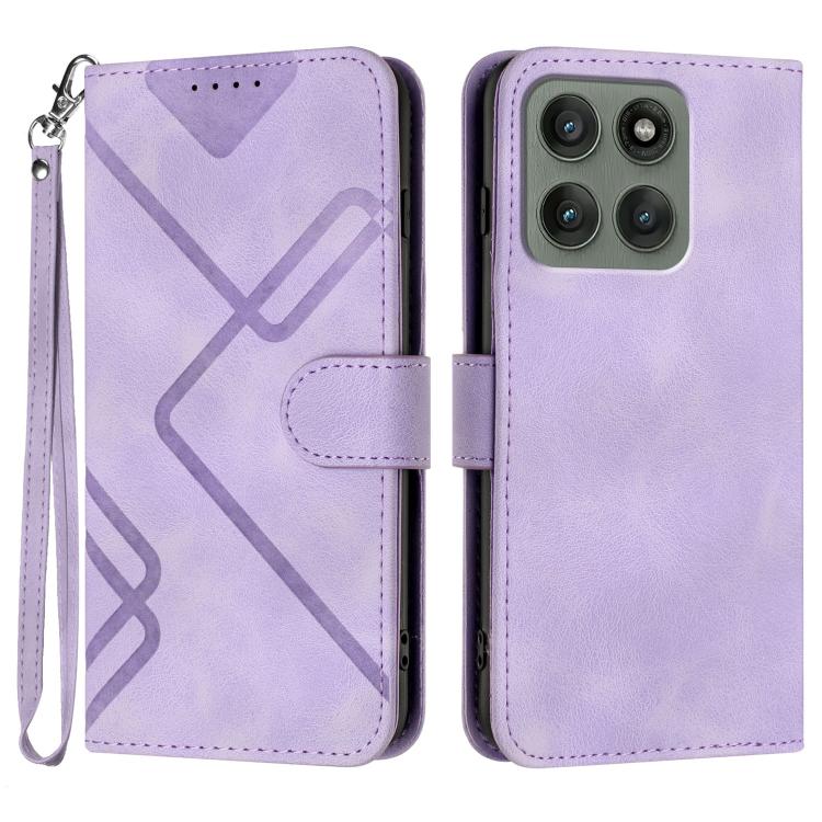 Line Pattern Skin Feel Leather Phone Case — view 22