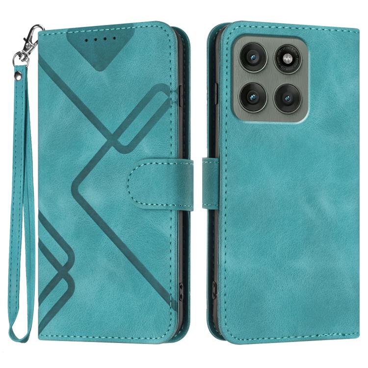 Line Pattern Skin Feel Leather Phone Case — view 23