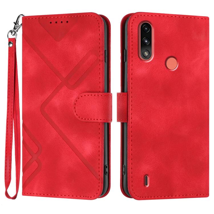 Line Pattern Skin Feel Leather Phone Case — view 60