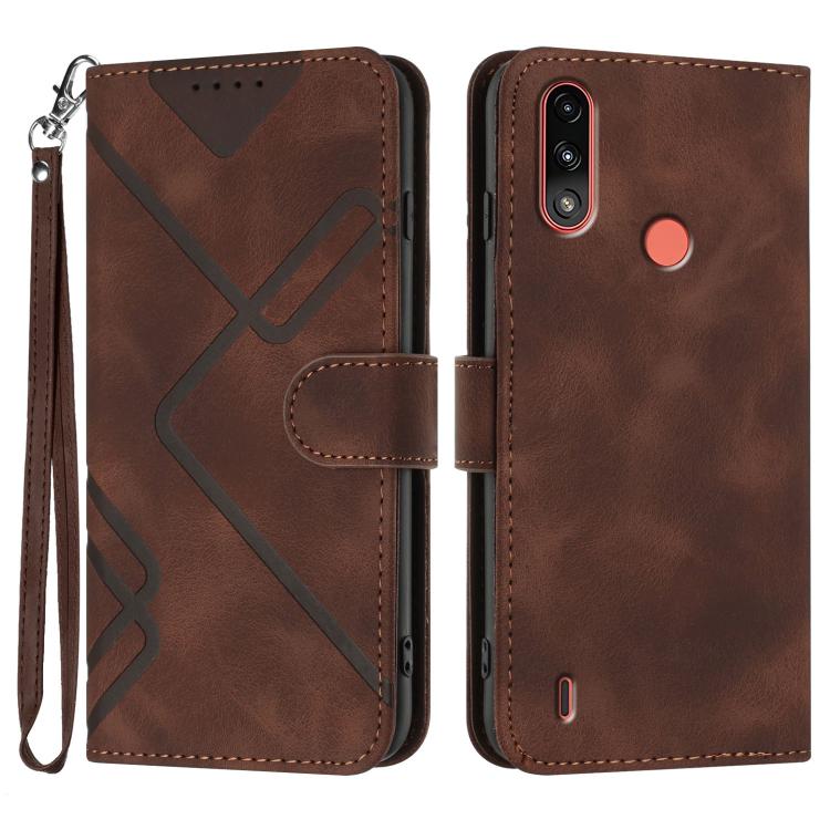 Line Pattern Skin Feel Leather Phone Case — view 63